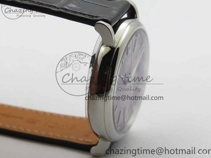MIROTIME 0501 Portofino 37mm SS V7F 1:1 Best Edition Gray Dial on Black Leather Strap A Practical 7094
